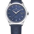 Maurice Lacroix Maurice Lacroix 1975 Automatic Vagues Du Jura 756108-SS001-430-4  756108-SS001-430-4 механические мужские часы синий циферблат, браслет кожаный — вид спереди