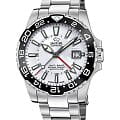 Jaguar Jaguar Ceramic GMT J1011/1  J1011/1 кварцевые мужские часы белый циферблат, браслет нержавеющая сталь — вид спереди