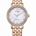 Citizen Citizen Elegance EL3108-53D  EL3108-53D кварцевые женские часы перламутровый циферблат, браслет нержавеющая сталь с ip-покрытием — вид спереди