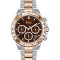  Hugo Boss HB 1502617  HB1502617 кварцевые женские часы коричневый циферблат, браслет сталь с ip покрытием — вид спереди