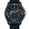 Breitling Breitling Avenger B01 Chronograph 44 Night Mission Us Naval Academy SB01474A1C1X1  SB01474A1C1X1 механические мужские часы синий циферблат, браслет кожаный — вид спереди