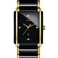 Rado Rado Integral Diamonds R20204712  R20204712 кварцевые мужские часы черный циферблат, браслет сталь + pvd + керамика — вид спереди