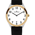 Jacques Lemans Jacques Lemans 1-2186B  1-2186B кварцевые женские часы белый циферблат, браслет кожаный — вид спереди
