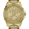 Guess Guess W0799G2  W0799G2 кварцевые мужские часы золотой циферблат, браслет сталь с ip покрытием — вид спереди