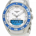 Tissot Tissot T-Tactile Sailing-Touch T056.420.27.011.00 T Touch T0564202701100 кварцевые мужские часы белый циферблат, браслет силикон — вид спереди