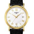 Tissot Tissot Carson 18K Gold T71.3.429.13 Carson T71342913 кварцевые мужские часы белый циферблат, браслет кожаный — вид спереди
