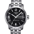 Tissot Tissot PRC 200 Powermatic 80 T055.430.11.057.00  T0554301105700 механические мужские часы черный циферблат, браслет нержавеющая сталь — вид спереди