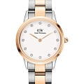 Daniel Wellington Daniel Wellington Iconic Link Lumine DW00100358  DW00100358 кварцевые женские часы белый циферблат, браслет сталь c pvd покрытием — вид спереди