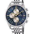 Festina Festina Timeless Chrono F20285/7  F20285/7 кварцевые мужские часы синий циферблат, браслет нержавеющая сталь — вид спереди