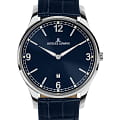 Jacques Lemans Jacques Lemans Classic 1-2128C  1-2128C кварцевые мужские часы синий циферблат, браслет кожаный — вид спереди