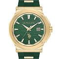 U.S. Polo Assn. U.S. Polo Assn. Fundamental USPA1107-06  USPA1107-06 кварцевые мужские часы зеленый циферблат, браслет силикон — вид спереди