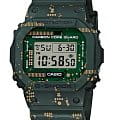 Casio Casio G-Shock DWE-5600CC-3  DWE-5600CC-3ER электронные мужские часы зеленый циферблат, браслет пластик — вид спереди