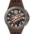 Plein Sport Plein Sport Thunderstorn Chrono PSABA0423  PSABA0423 кварцевые мужские часы коричневый циферблат, браслет силикон — вид спереди