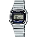 Casio Casio Collection LA670WA-1DF (LA670WA-1)  LA670WA-1 кварцевые женские часы черный циферблат, браслет нержавеющая сталь — вид спереди