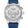 Lee Cooper Lee Cooper LC08001.339  LC08001.339 кварцевые мужские часы серебристый циферблат, браслет кожаный — вид спереди