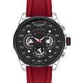 Lee Cooper Lee Cooper LC07432.358  LC07432.358 кварцевые мужские часы черный циферблат, браслет каучук — вид спереди