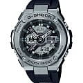 Casio Casio G-Shock GST-410-1A GST G-Steel GST-410-1A электронные мужские часы серый циферблат, браслет силикон — вид спереди