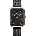 Daniel Wellington Daniel Wellington Quadro Ashfield DW00100433  DW00100433 кварцевые женские часы черный циферблат, браслет сталь c pvd покрытием — вид спереди