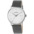 Jacques Lemans Jacques Lemans N-213Q  N-213Q кварцевые мужские часы белый циферблат, браслет кожаный — вид спереди