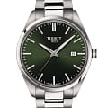 Tissot Tissot PR 100 T150.410.11.091.00 PR 100 T1504101109100 кварцевые мужские часы зеленый циферблат, браслет нержавеющая сталь — вид спереди