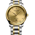 Longines Longines Master Collection L2.628.5.37.7  L26285377 механические женские часы золотой циферблат, браслет нержавеющая сталь и 18 каратное розовое золото — вид спереди