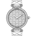 Philipp Plein Philipp Plein Plein Couture PWEAA0421  PWEAA0421 кварцевые женские часы серебристый циферблат, браслет нержавеющая сталь — вид спереди