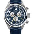 Aviator Aviator Airacobra V.2.25.0.170.4  V.2.25.0.170.4 кварцевые мужские часы синий циферблат, браслет кожаный — вид спереди