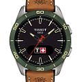 Tissot Tissot T-Touch Connect Sport ESAF T153.420.47.051.07 T Touch T1534204705107 кварцевые мужские часы черный циферблат, браслет кожаный — вид спереди