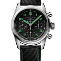 Longines Longines Spirit Pioneer Edition L3.829.1.53.2  L38291532 механические мужские часы черный циферблат, браслет тканевый — вид спереди