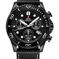 Swiss Military by Chrono Swiss Military by Chrono XL Chronograph SM34101.07  SM34101.07 кварцевые мужские часы черный циферблат, браслет каучук — вид спереди