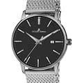 Jacques Lemans Jacques Lemans Retro Classic N-213L  N-213L кварцевые мужские часы черный циферблат, браслет нержавеющая сталь — вид спереди