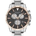 Lee Cooper Lee Cooper LC07385.560  LC07385.560 кварцевые мужские часы черный циферблат, браслет нержавеющая сталь — вид спереди