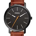 Fossil Fossil FB-02  BQ2310IE  BQ2310IE кварцевые мужские часы черный циферблат, браслет кожаный — вид спереди