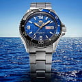 Orient Orient Mako Kamasu RA-AA0822L механические мужские часы часы крупный план синий циферблата