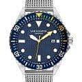 Lee Cooper Lee Cooper LC07542.390  LC07542.390 кварцевые мужские часы синий циферблат, браслет нержавеющая сталь — вид спереди