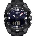 Tissot Tissot T-Touch Expert Solar T091.420.47.057.01 T Touch T0914204705701 кварцевые мужские часы черный циферблат, браслет каучук — вид спереди