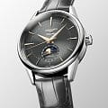 Longines Longines Flagship Heritage L4.815.4.52.2 механические мужские часы часы крупный план серый циферблата