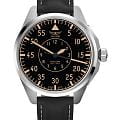 Aviator Aviator Airacobra V.3.39.0.341.4  V.3.39.0.341.4 механические мужские часы черный циферблат, браслет кожаный — вид спереди