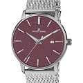 Jacques Lemans Jacques Lemans Retro Classic N-213N  N-213N кварцевые мужские часы красный циферблат, браслет нержавеющая сталь — вид спереди