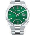Citizen Citizen Tsuyosa NJ0150-81X  NJ0150-81X механические мужские часы зеленый циферблат, браслет нержавеющая сталь — вид спереди