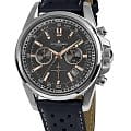 Jacques Lemans Jacques Lemans 1-1117WQ  1-1117WQ кварцевые мужские часы серый циферблат, браслет кожаный — вид спереди