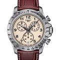 Tissot Tissot V8 Quartz Chronograph T106.417.16.262.00 V8  T1064171626200 кварцевые мужские часы бежевый циферблат, браслет кожаный — вид спереди