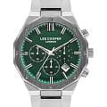 Lee Cooper Lee Cooper LC07807.380  LC07807.380 кварцевые мужские часы зеленый циферблат, браслет нержавеющая сталь — вид спереди