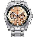 Citizen Citizen Chronograph AN8200-50X  AN8200-50X кварцевые мужские часы оранжевый циферблат, браслет нержавеющая сталь — вид спереди