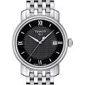 Tissot Tissot Bridgeport T097.410.11.058.00 Bridgeport T0974101105800 кварцевые мужские часы черный циферблат, браслет нержавеющая сталь — вид спереди