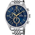 Festina Festina Timeless Chrono F20285/3  F20285/3 кварцевые мужские часы синий циферблат, браслет нержавеющая сталь — вид спереди