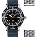 Certina Certina DS PH200M C036.407.11.050.00  C0364071105000 механические мужские часы черный циферблат, браслет тканевый — вид спереди