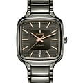 Rado Rado True Square Automatic R27077102 Automatic R27077102 механические мужские часы серый циферблат, браслет титан + высокотехнологичная плазменная керамика — вид спереди