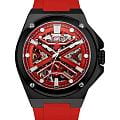 Slazenger Slazenger SL.09.2265.1.03  SL.09.2265.1.03 механические мужские часы красный циферблат, браслет силикон — вид спереди