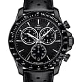 Tissot Tissot V8 Quartz Chronograph T106.417.36.051.00 V8  T1064173605100 кварцевые мужские часы черный циферблат, браслет кожаный — вид спереди